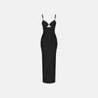 Black iconic panther long dress