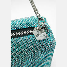 Aqua crystal mini handbag