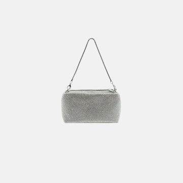 Silver crystals mini handbag