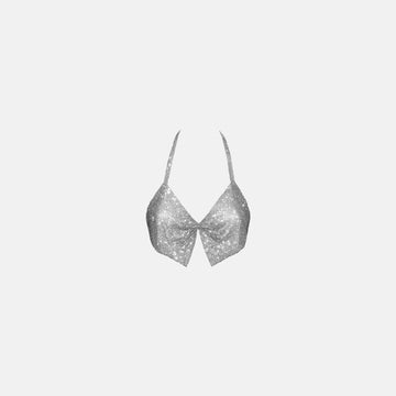 Silver crystals bow top